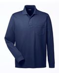 CORE365 Pinnacle Performance Langarm-Piqu Polo für Erwachsene mit Tasche Klassisch Marine