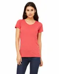 Bella + Canvas - Maglietta da Donna in Triblend a Maniche Corte Rosso Triblend