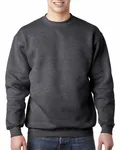 Bayside Adult 9.5 oz., 80/20 Heavyweight Crewneck Sweatshirt Charcoal Hthr