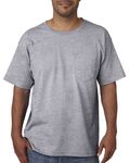 Bayside Adult Kurzarm-T-Shirt mit Tasche Dunkle Asche