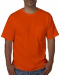 Bayside Adult Kurzarm-T-Shirt mit Tasche Leuchtendes Orange