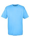 T-shirt UltraClub pour homme, performance sportive, frais et sec, en interlock Bleu Columbia