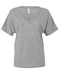 Bella + Canvas - t-shirt à col en V pour dames Athletic Heather