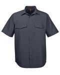 Camicia Key West Performance Staff a maniche corte da uomo Harriton Antracite scuro