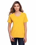 CORE365 Damen Fusion ChromaSoft Performance T-Shirt Campus Gold