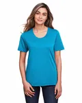 CORE365 Damen Fusion ChromaSoft Performance T-Shirt Elektrisch Blau