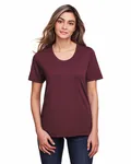 CORE365 Damen Fusion ChromaSoft Performance T-Shirt Burgunderrot