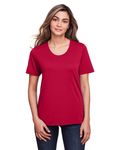 CORE365 Damen Fusion ChromaSoft Performance T-Shirt Klassisches Rot