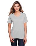 CORE365 Damen Fusion ChromaSoft Performance T-Shirt Platin