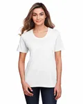 CORE365 Damen Fusion ChromaSoft Performance T-Shirt WEISS