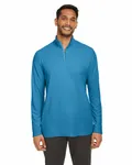 CORE365 Herren Fusion ChromaSoft Pique Quarter-Zip Elektrisch Blau