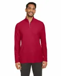 CORE365 Herren Fusion ChromaSoft Pique Quarter-Zip Klassisches Rot