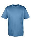 T-shirt UltraClub pour homme, performance sportive, frais et sec, en interlock Indigo