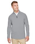 Devon & Jones CrownLux Performance Herren Clubhouse Micro-Streifen Quarter-Zip SCHWARZ