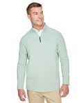 Devon & Jones CrownLux Performance Herren Clubhouse Micro-Streifen Quarter-Zip Kelly Green