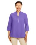 Devon & Jones Ladies' Perfect Fit 3/4-Ärmel Tunika aus Krepp Weintrauben