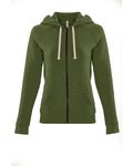 Next Level Apparel Ladies' PCH Raglan Zip Hoodie Hthr Militry Grn
