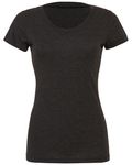 Bella + Canvas - Maglietta da Donna in Triblend a Maniche Corte Char Blk Triblnd