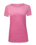 Threadfast Apparel Ladies' Triblend Short-Sleeve T-Shirt Neon Pink Tribld