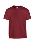 Gildan Youth - T-shirt en coton épais Grenat