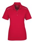 CORE365 Ladies' Radiant Performance Piqu Polo with Reflective Piping Classic Red