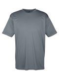 T-shirt UltraClub pour homme, performance sportive, frais et sec, en interlock Fusain