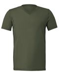 Bella + Canvas T-Shirt unisexe en jersey à manches courtes et col en V Vert militaire