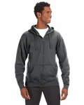 J America Felpa con cappuccio in pile full-zip Premium per adulti Carbone