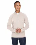 J America Adult Triblend Fleece Quarter-Zip Oatmeal Triblend