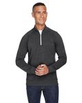 J America Adult Triblend Fleece Quarter-Zip Black Triblend