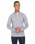 J America Adult Triblend Fleece Quarter-Zip Grey Triblend
