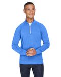 J America Adult Triblend Fleece Quarter-Zip Cool Ryl Tribld
