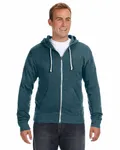 J America Triblend Fleece-Kapuzensweatshirt für Erwachsene mit durchgehendem Reißverschluss Marineblau Triblend