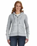J America Felpa da donna Zen Full-Zip in pile con cappuccio Il cemento