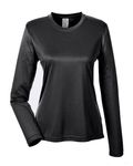 UltraClub Ladies' Cool & Dry Performance Long-Sleeve Top BLACK