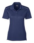 CORE365 Ladies' Radiant Performance Piqu Polo with Reflective Piping Classic Navy