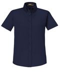 CORE365 Damen Optimum Kurzarm Twill Shirt Klassisch Marine