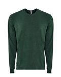 Next Level Apparel Unisex Langarm-Crew aus Veloursleder Hthr Wald Grn