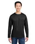 Harriton Unisex Charge Snag and Soil Protect Long-Sleeve T-Shirt BLACK
