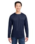 Harriton Unisex Charge Snag and Soil Protect Long-Sleeve T-Shirt DARK NAVY