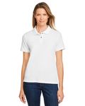 Harriton Ladies' 170 g Ringspun-Baumwolle Piqu Kurzarm-Poloshirt WEISS