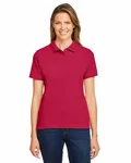 Harriton Ladies' 170 g Ringspun-Baumwolle Piqu Kurzarm-Poloshirt ROT