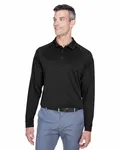 Harriton Herren Advantage Snag Protection Plus Langarm-Polo für taktische Zwecke SCHWARZ