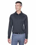 Harriton Herren Advantage Snag Protection Plus Langarm-Polo für taktische Zwecke Dunkle Holzkohle