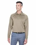 Harriton Herren Advantage Snag Protection Plus Langarm-Polo für taktische Zwecke Wüsten-Khaki