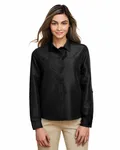 Harriton Ladies' Key West Long-Sleeve Performance Staff Shirt BLACK