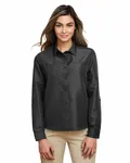 Harriton Ladies' Key West Long-Sleeve Performance Staff Shirt Dark Charcoal