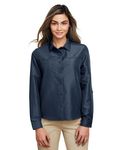 Harriton Ladies' Key West Long-Sleeve Performance Staff Shirt Navy