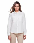 Harriton Ladies' Key West Long-Sleeve Performance Staff Shirt WHITE