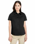 Harriton Ladies' Advantage IL Short-Sleeve Work Shirt BLACK